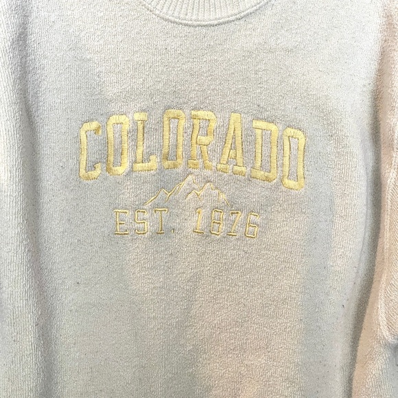 Yellow Colorado Lined Crewneck Sweatshirt Size: 2XL - Picture 3 of 4